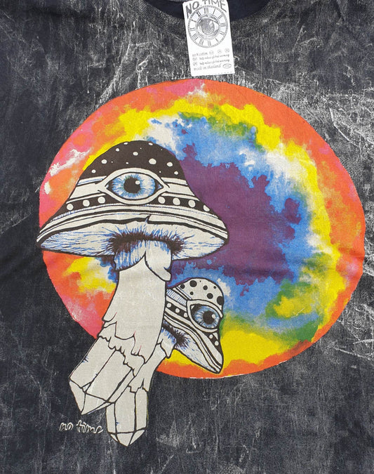 No Time T-Shirt Rainbow Mushroom